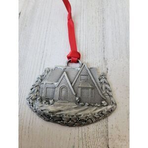 MGIC 2006 metal house tree Mistletoe ornament Xmas decor